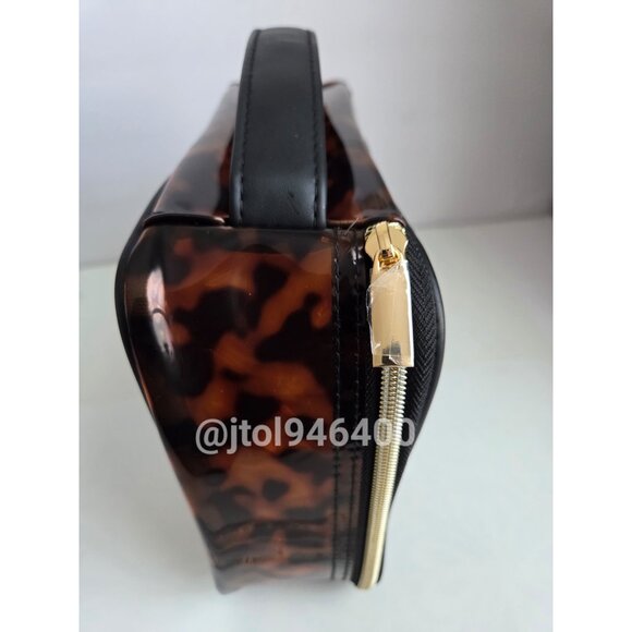 Makeup Bag Tortoise Print Travel Case - Picture 4 of 12